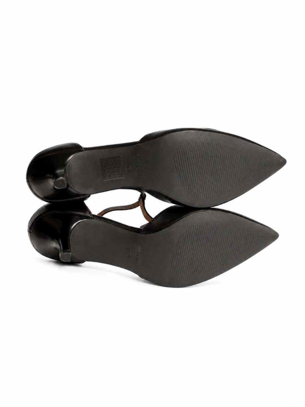 Dream Pairs Women's Black T-Strap Pointed Toe Heel Pumps, 9.5 - Picture 7 of 7